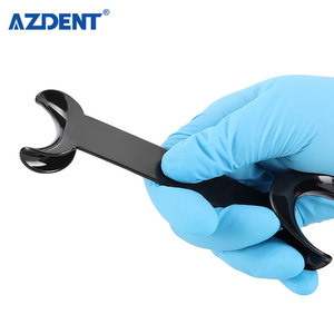 Azdent suministro 4 piezas negro en forma de T boca doble cabeza <span class=keywords><strong>retractor</strong></span> abridor de boca - Product Image 2