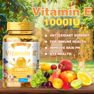 DUOZI Vitamina E 1000UI Suplemento Antioxidante para Adultos para la Salud Inmunológica, de la Piel y de los Ojos, 100 Cápsulas Blandas, Suplemento Dietético OEM - Product Image 2