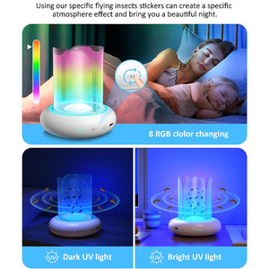 เครื่องดักยุงแบบชาร์จไฟได้ 360 องศา พร้อมแสงสีม่วง กำจัดแมลงในบ้าน เป็นมิตรกับสิ่งแวดล้อม พร้อมแผ่นกาวดักแมลง - Product Image 3