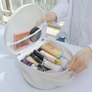 Bolsa de maquillaje con cierre de cremallera para mujer, súper popular, de gran capacidad, portátil, transparente, impermeable, para viaje - Product Image 3