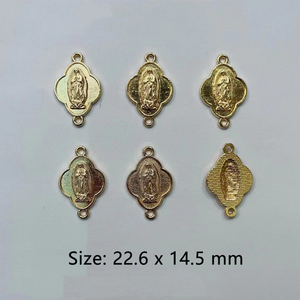 Aleación Virgen Mexicana Guadalupe Aceite Caída Pequeño Colgante Accesorios Tamaño 22,6x14,5mm - Product Image 5