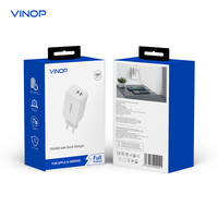 45W Type-C Chargeur Double Port Charge Rapide Chargeur Mural PD 3.1 Adaptateur Secteur pour iPhone 16 Smartphone/Tablette
