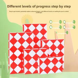 Opvouwbare regenboogkleurige magische liniaal DIY 3D kubus Multi-vorm opvouwbare fidget decompressie speelgoed magische kubus slangliniaal educatief speelgoed - Product Image 3