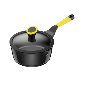 Batterie de cuisine à induction en aluminium antiadhésif jaune avec revêtement et couvercle durables <span class=keywords><strong>pour</strong></span> <span class=keywords><strong>camping</strong></span>-<span class=keywords><strong>car</strong></span> Design moderne - Product Image 5