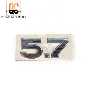 Venta caliente 5,7 litros Chrome <span class=keywords><strong>Car</strong></span> Logo <span class=keywords><strong>Big</strong></span> ABS Plastic Body Sticker para todo tipo de coches Película Número de modelo Emblemas de coche - Product Image 5