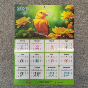 Custom Printing Creative Lenticular Plastic Calendar Wall Hanging 3D Flip New Year Promotional Calendar