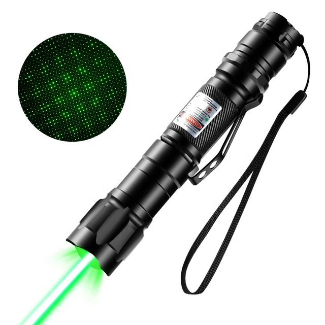 Fashional High Power Adjustable Focus Green Laser Pointer Pen 532nm 100 to 10000 Meters Lazer 009 Range