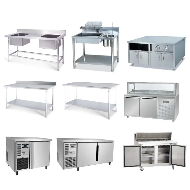 RM Other hotel & restaurant supplies chef used catering kitchen stainless steel table base prep inox workbench work center table