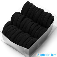 Bandes élastiques pour cheveux, en Nylon, sans couture, couleur bonbon, vente en gros, pour filles, diamètre 4cm 5cm, 30 pièces
