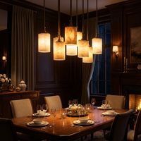 Lampe suspendue moderne en laiton LED de style minimaliste nordique YH pour îlot de cuisine, salle à manger, salon, lustre de plafond, luminaire suspendu en albâtre