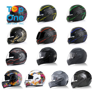 TopOne alta calidad seguridad Crash negro adulto fibra de carbono moto casco de motocicleta de cara completa - Product Image 3