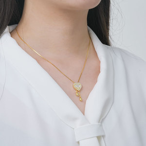 Collier lariat ajustable en argent 925 avec pendentif cœur à franges, style mobile, moissanite longue carrée 2x4mm et ronde 1.8mm 1.5mm - Product Image 3