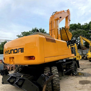Excavatrice sur pneus d'occasion Hyundai d'origine, modèles R210W-7, R210W-9, 210W-9, 150W-9, 80W, avec pneus Rotex, à vendre - Product Image 1