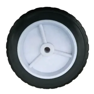 Kualitas tinggi tahan lama 7x1.5 ukuran 180mm diameter plastik pelek roda karet padat 7 inci