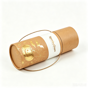 Vintage Skeleton Print Kraft Paper Cylinder <b>Box</b> for Kids Toy Game Packaging Custom Logo Wholesale Manufacturer - Product Image 4