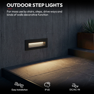 Lámpara de Jardín Empotrada de Aluminio IP65 de 4W, Diseño Nuevo de Fábrica, Luz Exterior Impermeable para Pared, <span class=keywords><strong>Escaleras</strong></span> y Escalones, LED Regulable - Product Image 2