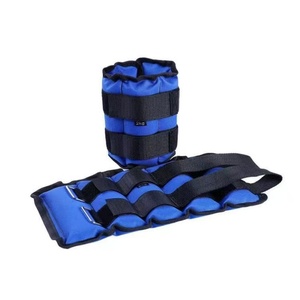 Poids de cheville et de poignet en sable bleu personnalisables avec logo – Équipement d'entraînement de fitness réglable pour la course à pied - Product Image 2