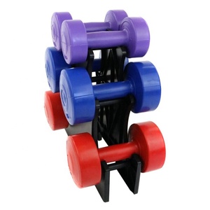 Toptan VIGFIT Dayanıklı 12kg Çimento Dambıl Seti, Evde Spor Salonu Güç Antrenmanı Egzersizi için Standlı - Product Image 6