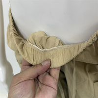 Pantalon ballon décontracté pour femme, taille haute, coupe ample, longueur cheville, avec boutons, personnalisable OEM/ODM avec logo