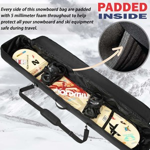 Muestra gratis Venta caliente Deportes al aire libre Bolsa de snowboard Impermeable Esquí Doble tabla Bolsa de almacenamiento Mochila de esquí Nailon resistente al agua - Product Image 2