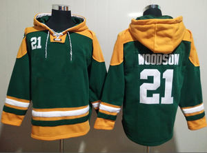 هودي كرة القدم الأمريكية جرين باي برباط، مطرز بأرقام: 4 فافري، 10 لوف، 12 رودجرز، 21 وودسون، 28 ديلون، 69 باكتياري - Product Image 5