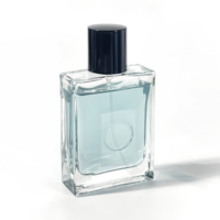 Nouvelle conception d'emballage de parfum, flacon d'huile essentielle, vaporisateur, atomiseur, flacon de parfum transparent 50 ml, flacon de parfum avec boîte