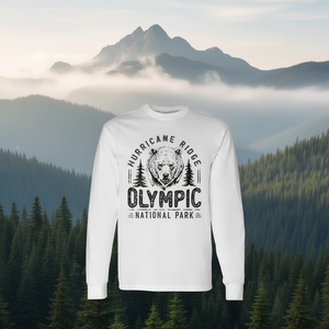 T-shirt à manches longues du parc national olympique Hurricane Ridge, motif montagne de Washington - Product Image 3