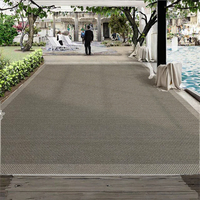 Tapis de Style Wilton en Polyester au Design Moderne, Support Antidérapant, Tissé à la Machine pour la Maison, le Salon, l'Exercice ou la Prière