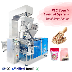 เครื่องบรรจุภัณฑ์เม็ดแบบอัตโนมัติเต็มรูปแบบ เครื่องชั่งน้ำหนักแบบเส้นตรง สำหรับข้าวโอ๊ต เมล็ดกาแฟ บรรจุในถุงซิปและถุงโดយแพ็ค พร้อมระบบปิดผนึก - Product Image 1