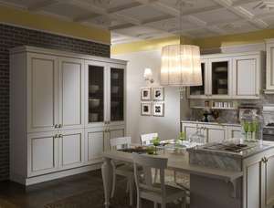 יוקרה עתיק לבן עץ מטבח ארון - Product Image 2