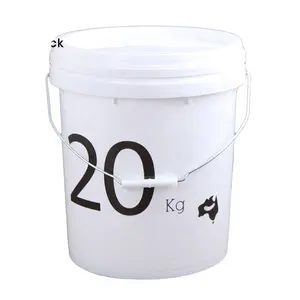 1L-50L Plastic Paint Bucket With Lids Handle 20 Liter Pail Barrel