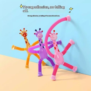 Juguete Sensorial Antiestrés de Jirafa Elástica Personalizada al por Mayor con Luz LED y Ventosa para Niños, Alivio de la Ansiedad y Juego - Product Image 4