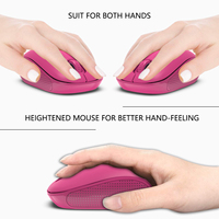 Mouse Nirkabel AIKUN MX36 Ungu, Klik Tanpa Suara, Penerima USB, Tidur Otomatis, Mouse Komputer Portabel