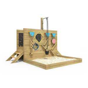 Ahşap Sandpit duyusal yürümeye başlayan Sandbox için su duvar kapalı oyun alanı anaokulu okul öncesi açık çocuk dostu oyuncaklar - Product Image 1