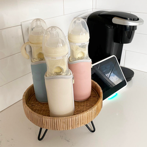 Mumlove Biberon pour nouveau-né <span class=keywords><strong>Bebe</strong></span> Glasses Milk and Honey 3 en 1 240 ml Set Distributeur de formule à rinçage rapide Mélangeur chauffe-biberon PPSU USB - Product Image 3