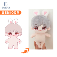 UYEAH Fabrication sur mesure Poupée d'idole animée de 20 cm Version dessin animé Jouets en peluche douce Accessoires vestimentaires Remplissage en coton PP