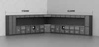 Armoire de rangement d'outils modulaire sur mesure OEM avec éclairage LED, plan de travail industriel en acier laminé à froid amovible, capacité de charge de 500 kg