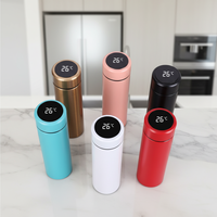 Botella de agua con aislamiento al vacío de nuevo diseño de fábrica, botella termo Digital inteligente con temperatura Led