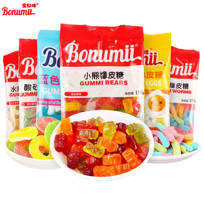 Оптовая продажа халяльных сладких и кислых Мармеладов: разные вкусы, красочные мармеладки из фруктового сока, 150 г, экзотические конфеты, мармеладки из желе