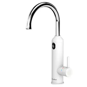 Briwellna 220V 3200W robinet électrique rapide robinet chauffe-eau instantané pour cuisine et salle de bain avec affichage de la température