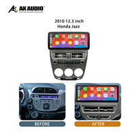 Frame Radio Mobil Honda Jazz Universal 12,3 inci 2010 untuk Berbagai Model - Penutup Dasbor Plastik ABS
