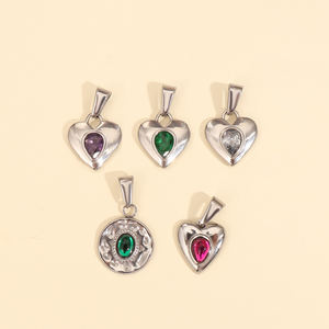 Trend narin PVD altın kolye Charm kovboy batı Boot aşk Amour kalp serisi paslanmaz çelik takı yapma Charms - Product Image 5