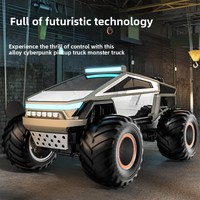 Voiture télécommandée Cyberpunk, pick-up tout-terrain, véhicule à grandes roues, voiture monstre en alliage RC, camion électrique tout-terrain, jouet pour enfants