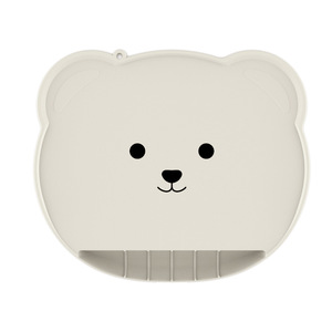 Silicone Bear Placemat For Baby Toddler <b>Off</b> White Cartoon Design Heat Insulating Non Slip <b>Easy</b> Clean Feeding Mat - Product Image 1