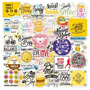 100 Pcs Inspirational Vinyl Stickers For Laptop Water Bottles Skateboard DIY Decals Motivational Sticker Waterproof