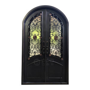 Otras puertas de hierro forjado Puertas de seguridad personalizadas Puertas delanteras para casas de villas Diseño de lujo Buen precio para Omán Arabia Saudita <span class=keywords><strong>Abria</strong></span> - Product Image 1