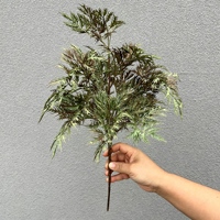 Branche décorative artificielle flexible Polyscias, feuillage réaliste pour arrangement de vase à la maison, plante de simulation, verdure