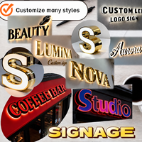 Enseigne lumineuse personnalisée pour salon de beauté, signalétique rétroéclairée LED, enseigne commerciale en métal sur mesure, logo 3D lumineux mural pour la décoration de magasin