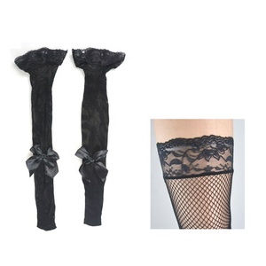 Promozionale Nero Sexy Coscia Alta Calza Opaco Lucido Sopra Il Ginocchio Collant Collant con il Bowknot - Product Image 2