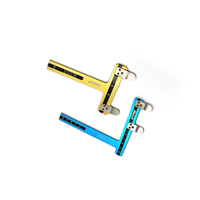 Decut Archery – Équerre carrée en aluminium noir, rouge et bleu pour la mesure du tir à l'arc